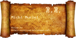 Michl Muriel névjegykártya